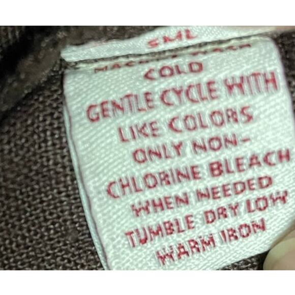 JM Collection Vintage Brown 100% Linen Panel Midi Skirt 14 - Picture 6 of 7